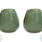 Kaarshouder Tasman Elite XS green Ø12,5 x H11,5 cm 2 stuks