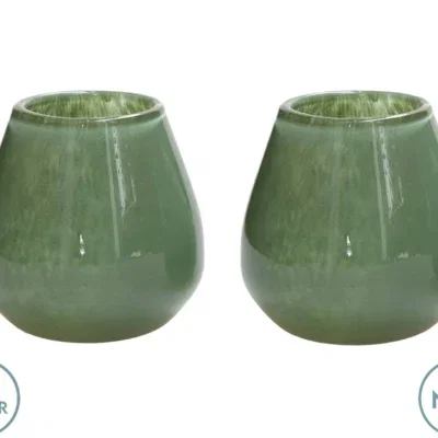 Kaarshouder Tasman Elite XS green Ø12,5 x H11,5 cm 2 stuks