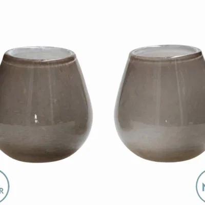 Kaarshouder Tasman Elite XS grey Ø12,5 x H11,5 cm 2 stuks