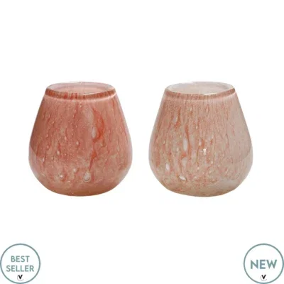 Kaarshouder Tasman Elite XS pink Ø12,5 x H11,5 cm 2 stuks