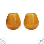 Kaarshouder Tasman Elite XS yellow Ø12,5 x H11,5 cm 2 stuks