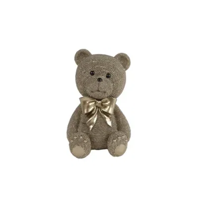 Teddy Beer beeld L - Goud Glinster