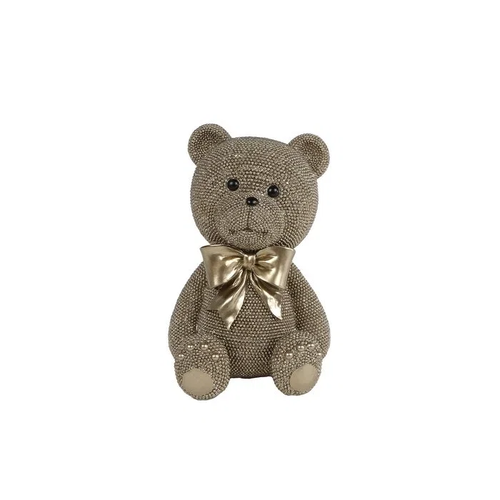 Teddy Beer beeld L - Goud Glinster