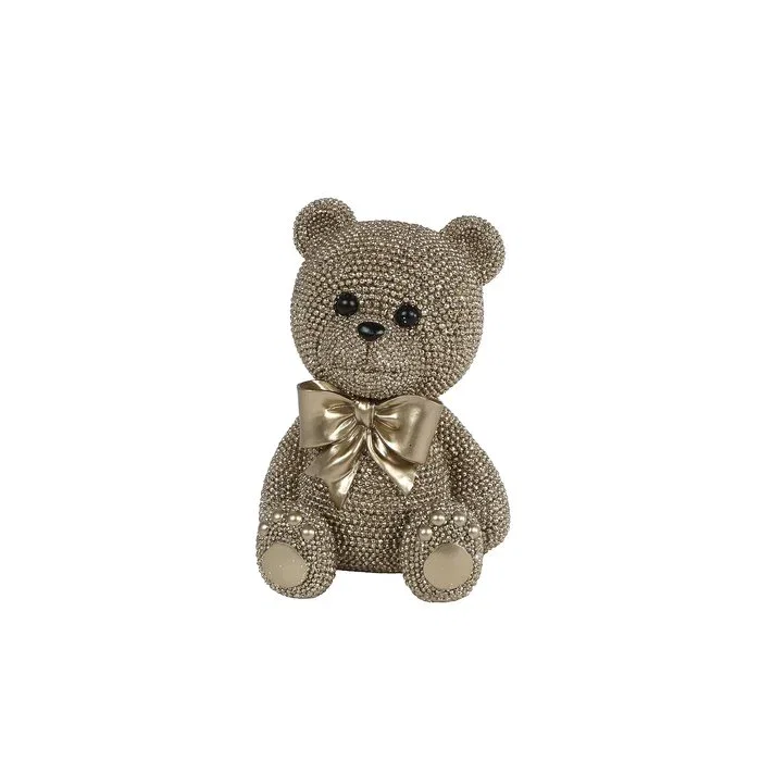 Teddy Beer beeld M - Goud Glinster .jpg Teddy Beer beeld M - Goud Glinster