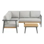 Tuin Comillas Hoeklounge set - incl. kussens antracietgrijs - Afbeelding 2