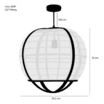 Hanglamp Pella Gebroken wit - Afbeelding 2