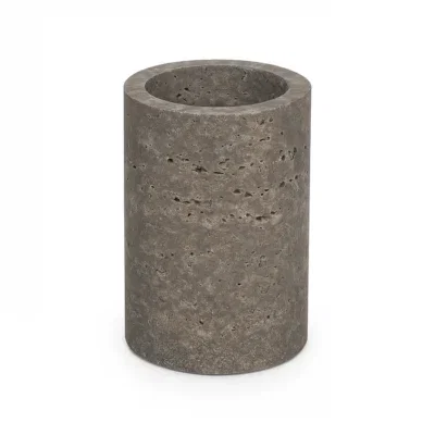 Titanium travertine vaas/wijnkoeler 18x12cm