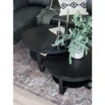 Salontafel Cilamon - 70 cm - Zwart blad - Zwart onderstel - Afbeelding 3