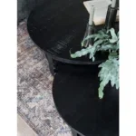 Salontafel Cilamon - 70 cm - Zwart blad - Zwart onderstel - Afbeelding 2