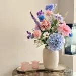 Salon tafel decoratie set pastel beige