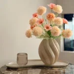 Salon tafel decoratie set peach beige