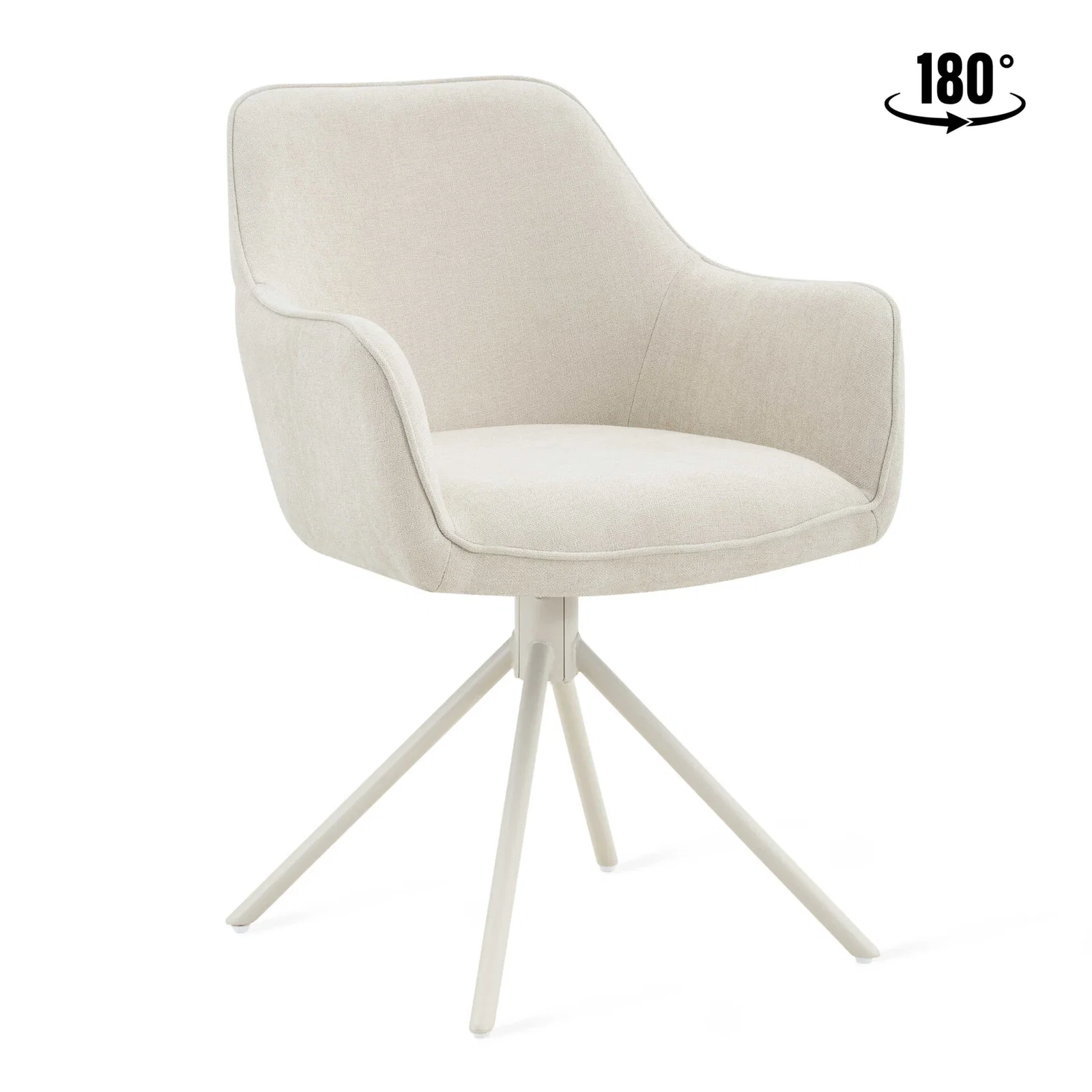 1-10-1.webp Eetkamerstoel Bo - Beige Draaibaar - Afbeelding 1