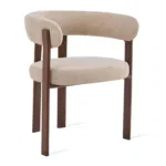 Eetkamerstoel Rose - Beige met Armleuning