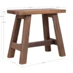 Barcelona Bench - Bench, teak, natural 50x25x45 cm - Afbeelding 5