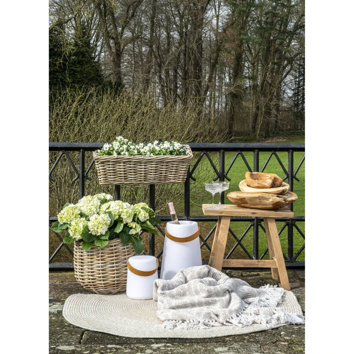 Barcelona Bench - Bench, teak, natural 50x25x45 cm - Afbeelding 8