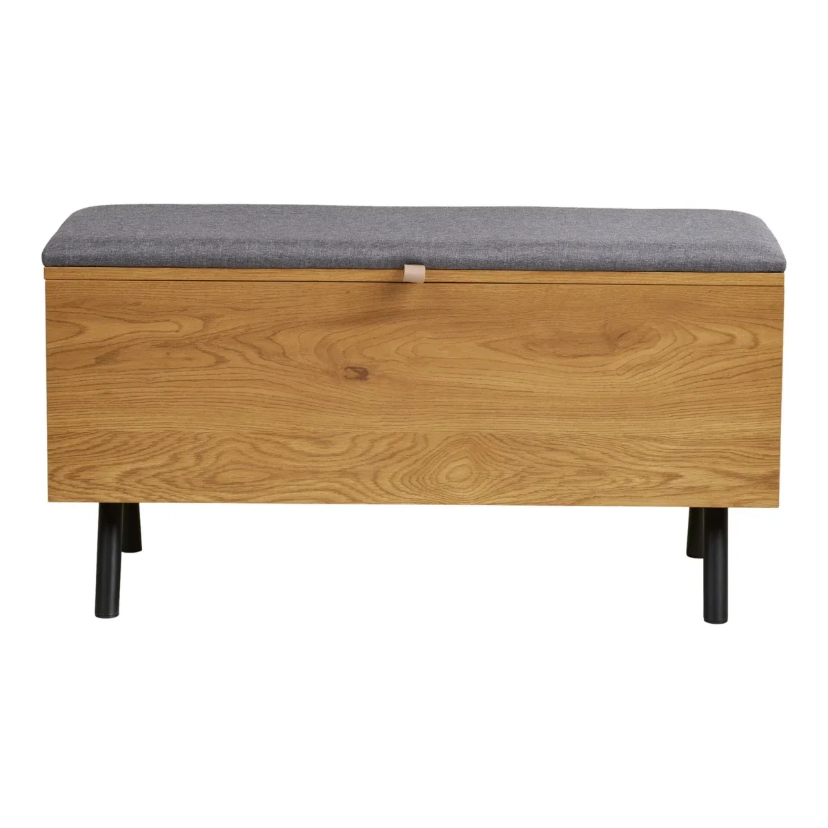 Barco Bench with storage - Bench with storage, oak look 92x33x48 cm - Afbeelding 2