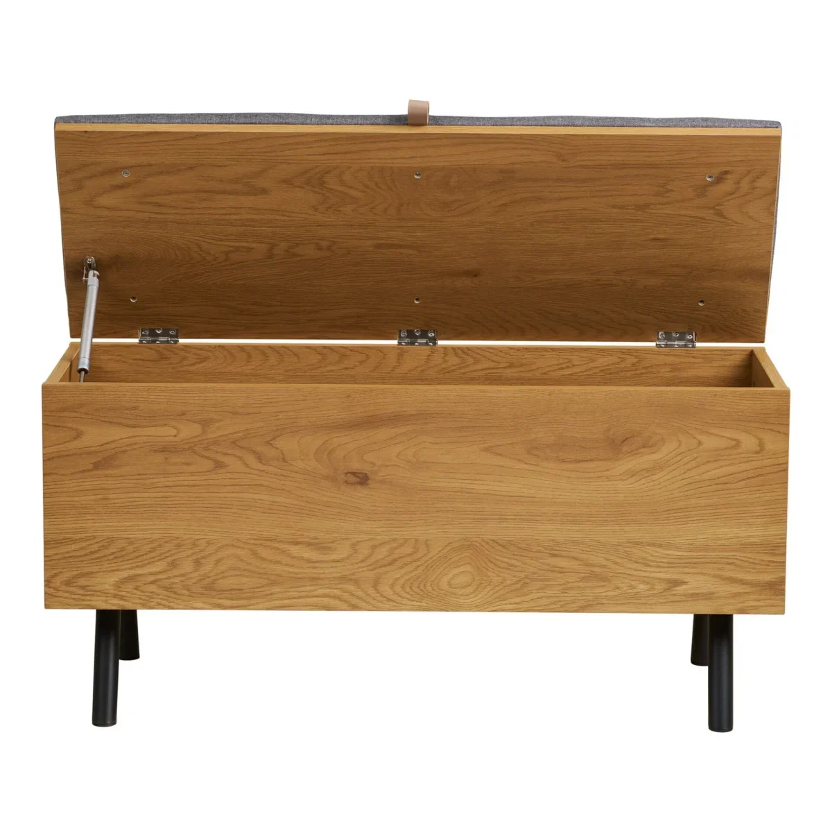 Barco Bench with storage - Bench with storage, oak look 92x33x48 cm - Afbeelding 3