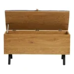 Barco Bench with storage - Bench with storage, oak look 92x33x48 cm - Afbeelding 3
