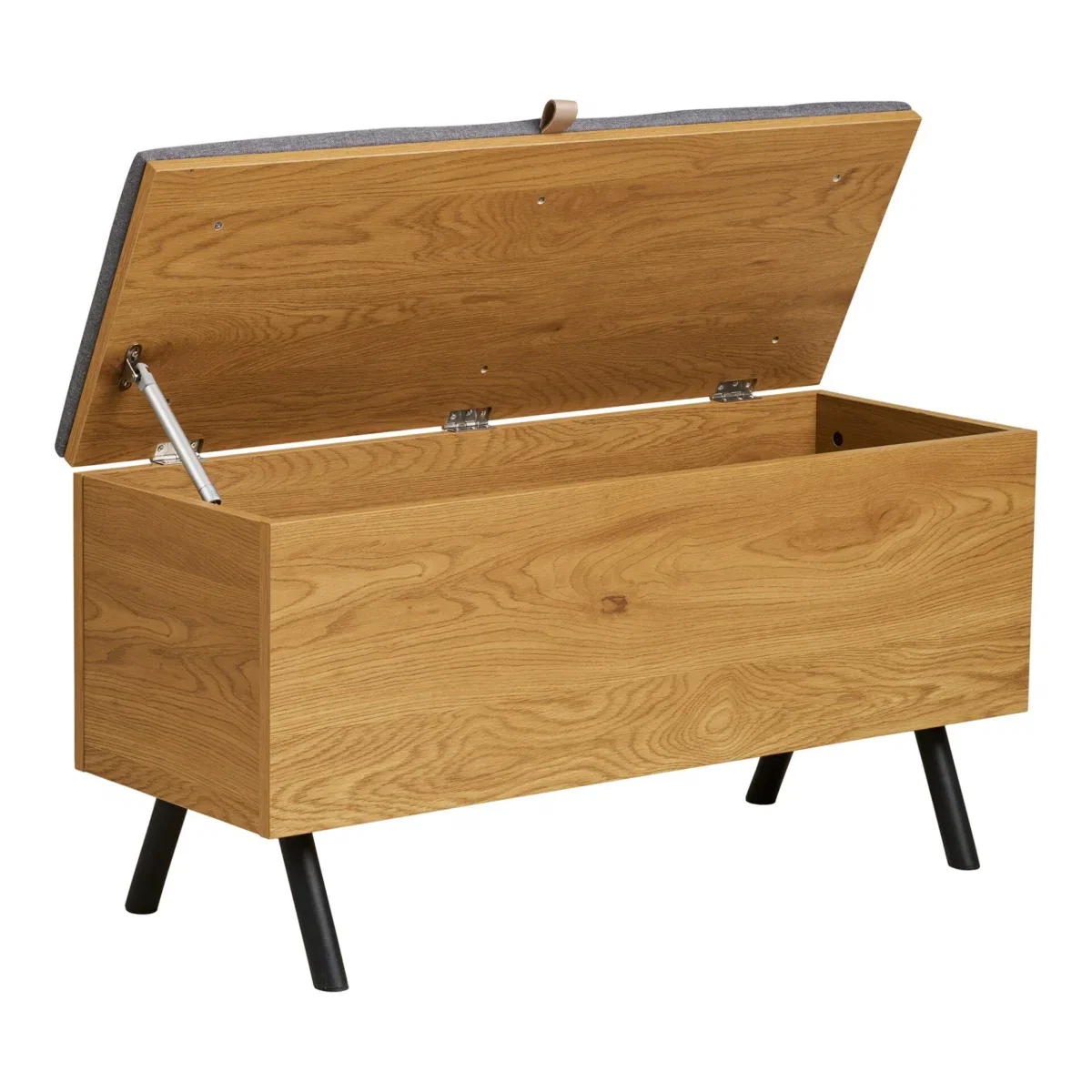 Barco Bench with storage - Bench with storage, oak look 92x33x48 cm - Afbeelding 4