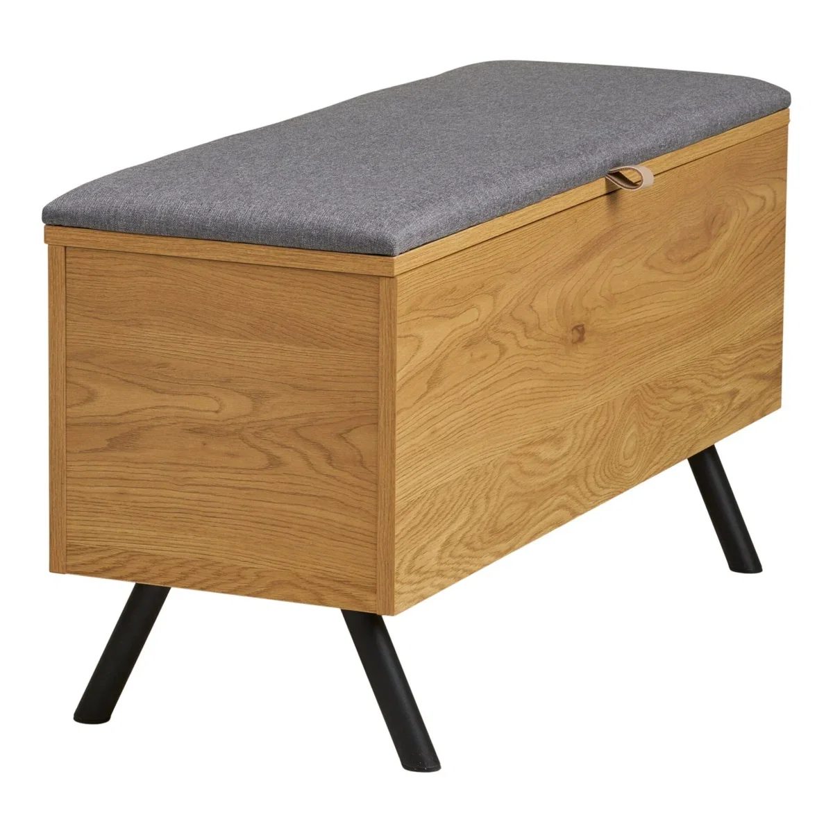 Barco Bench with storage - Bench with storage, oak look 92x33x48 cm - Afbeelding 5