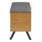 Barco Bench with storage - Bench with storage, oak look 92x33x48 cm - Afbeelding 6