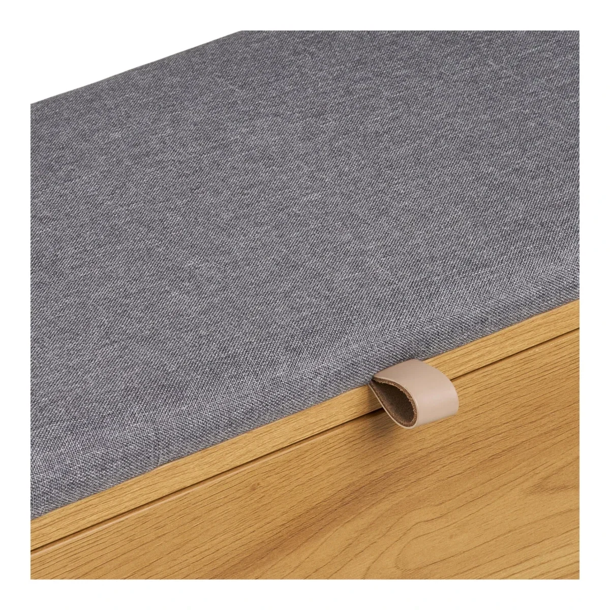 Barco Bench with storage - Bench with storage, oak look 92x33x48 cm - Afbeelding 7