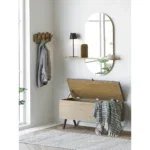 Barco Bench with storage - Bench with storage, oak look 92x33x48 cm - Afbeelding 9