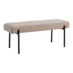 Swindon Bench - Bench, stone, black legs 100x36x42,5 cm, HN1231 - Afbeelding 2