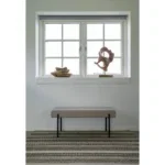 Swindon Bench - Bench, stone, black legs 100x36x42,5 cm, HN1231 - Afbeelding 4