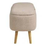 Harlow Bench - Bench with storage, bouclé, beige 95x37x45 cm, HN1063 - Afbeelding 6