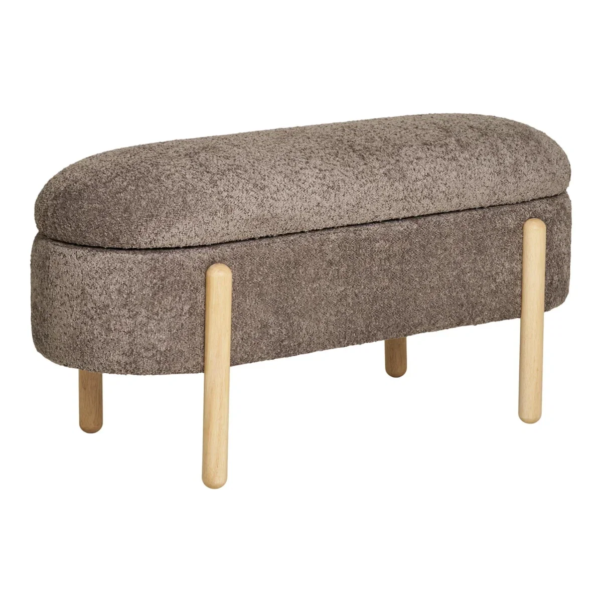 Branca Bench - Bench with storage, brown/natural 97x40x48 cm, HN1237 - Afbeelding 2