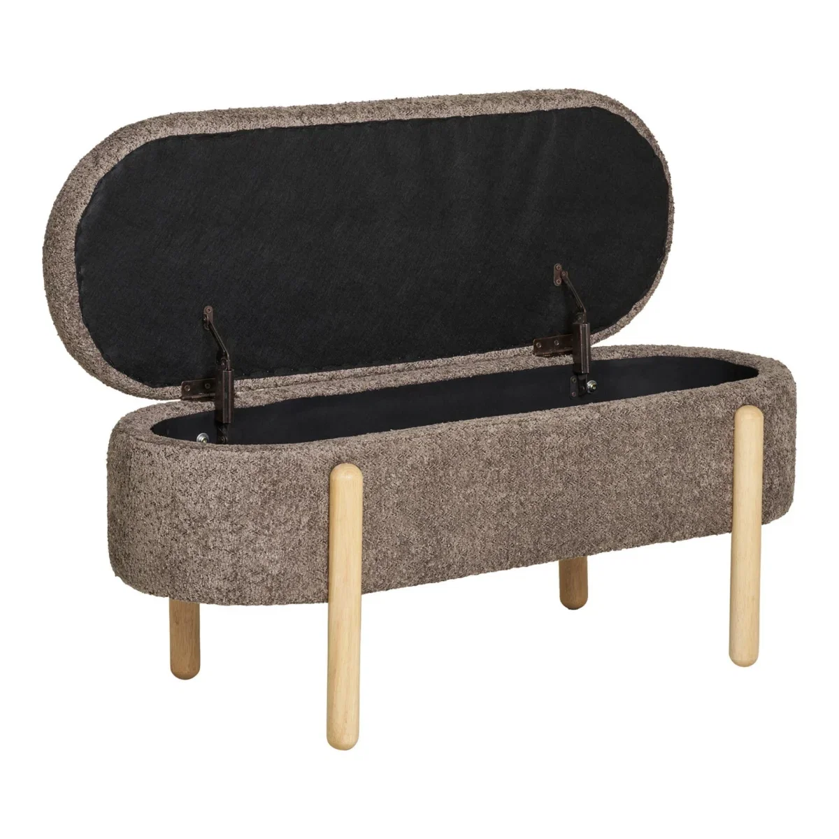 Branca Bench - Bench with storage, brown/natural 97x40x48 cm, HN1237 - Afbeelding 5