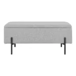 Watford Bench - Bench with storage, light grey 95x36,5x43 cm, HN1275