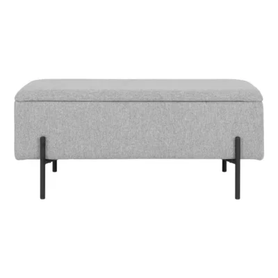Watford Bench - Bench with storage, light grey 95x36,5x43 cm, HN1275