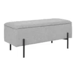 Watford Bench - Bench with storage, light grey 95x36,5x43 cm, HN1275 - Afbeelding 2