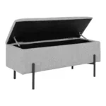 Watford Bench - Bench with storage, light grey 95x36,5x43 cm, HN1275 - Afbeelding 3