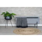 Watford Bench - Bench with storage, light grey 95x36,5x43 cm, HN1275 - Afbeelding 4