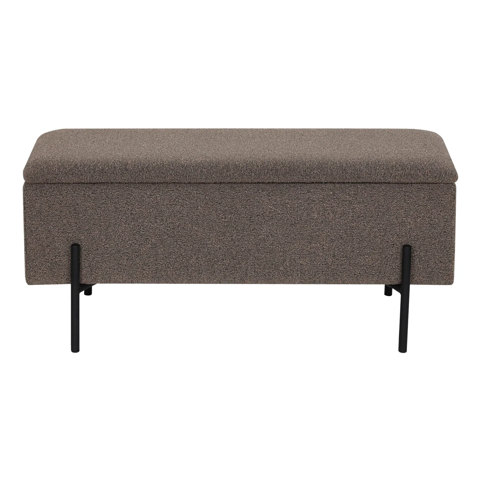 1409076-0.webp Watford Bench - Bench with storage, bouclé, brown 95x36,5x43 cm, HN1061 - Afbeelding 1