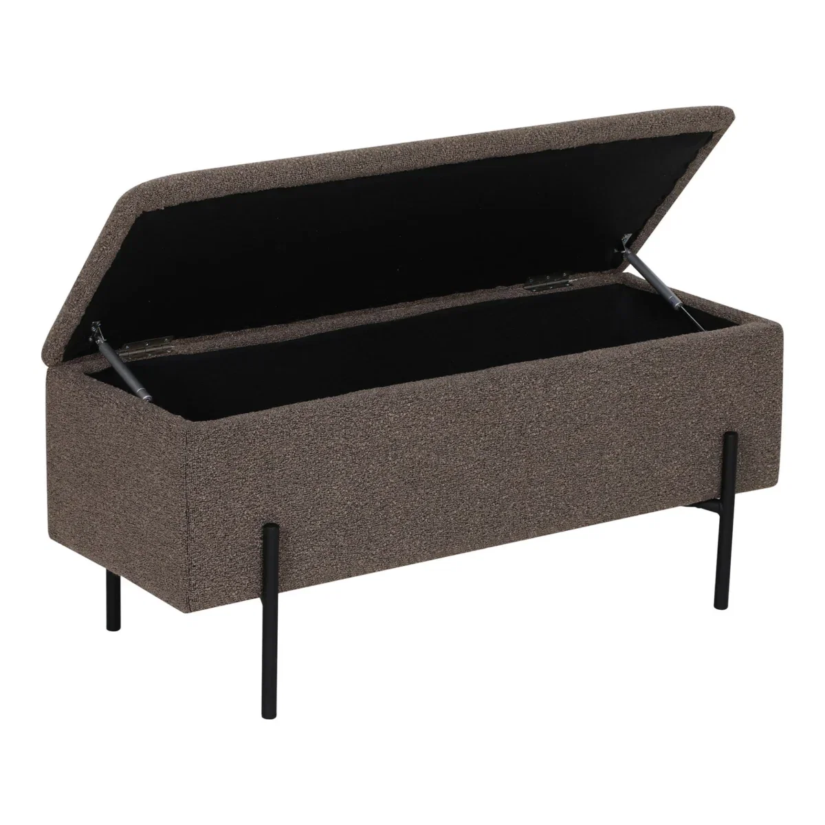 Watford Bench - Bench with storage, bouclé, brown 95x36,5x43 cm, HN1061 - Afbeelding 4