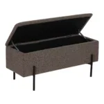 Watford Bench - Bench with storage, bouclé, brown 95x36,5x43 cm, HN1061 - Afbeelding 4