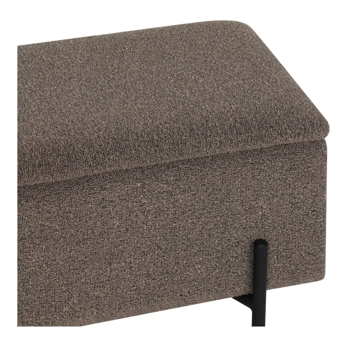 Watford Bench - Bench with storage, bouclé, brown 95x36,5x43 cm, HN1061 - Afbeelding 6