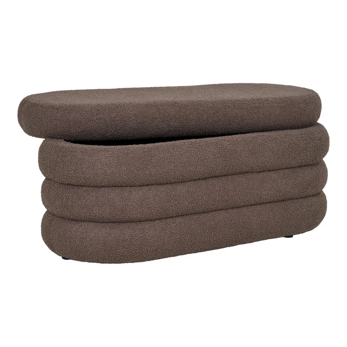 Dartford Bench - Bench with storage, teddy, brown 103x45x44 cm, HN1238 - Afbeelding 4