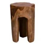 Rose  Stool - Stool, teak, natural, 3 leg ø26x40 cm - Afbeelding 2