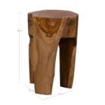 Rose  Stool - Stool, teak, natural, 3 leg ø26x40 cm - Afbeelding 3