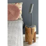 Rose  Stool - Stool, teak, natural, 3 leg ø26x40 cm - Afbeelding 5
