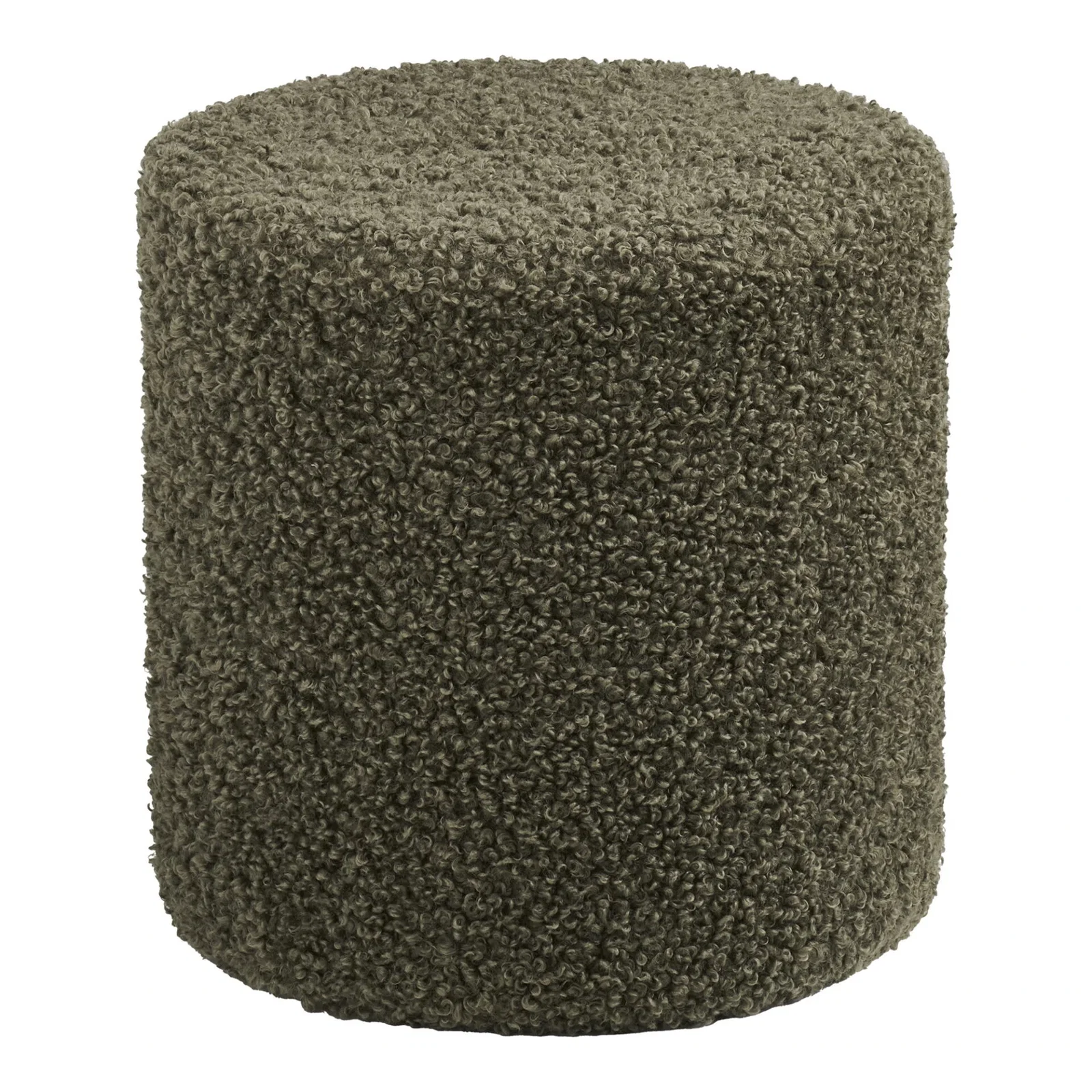 1501099-0.webp Ejby Pouf - Pouf, teddy, green ø34x36 cm, HN1301 - Afbeelding 1