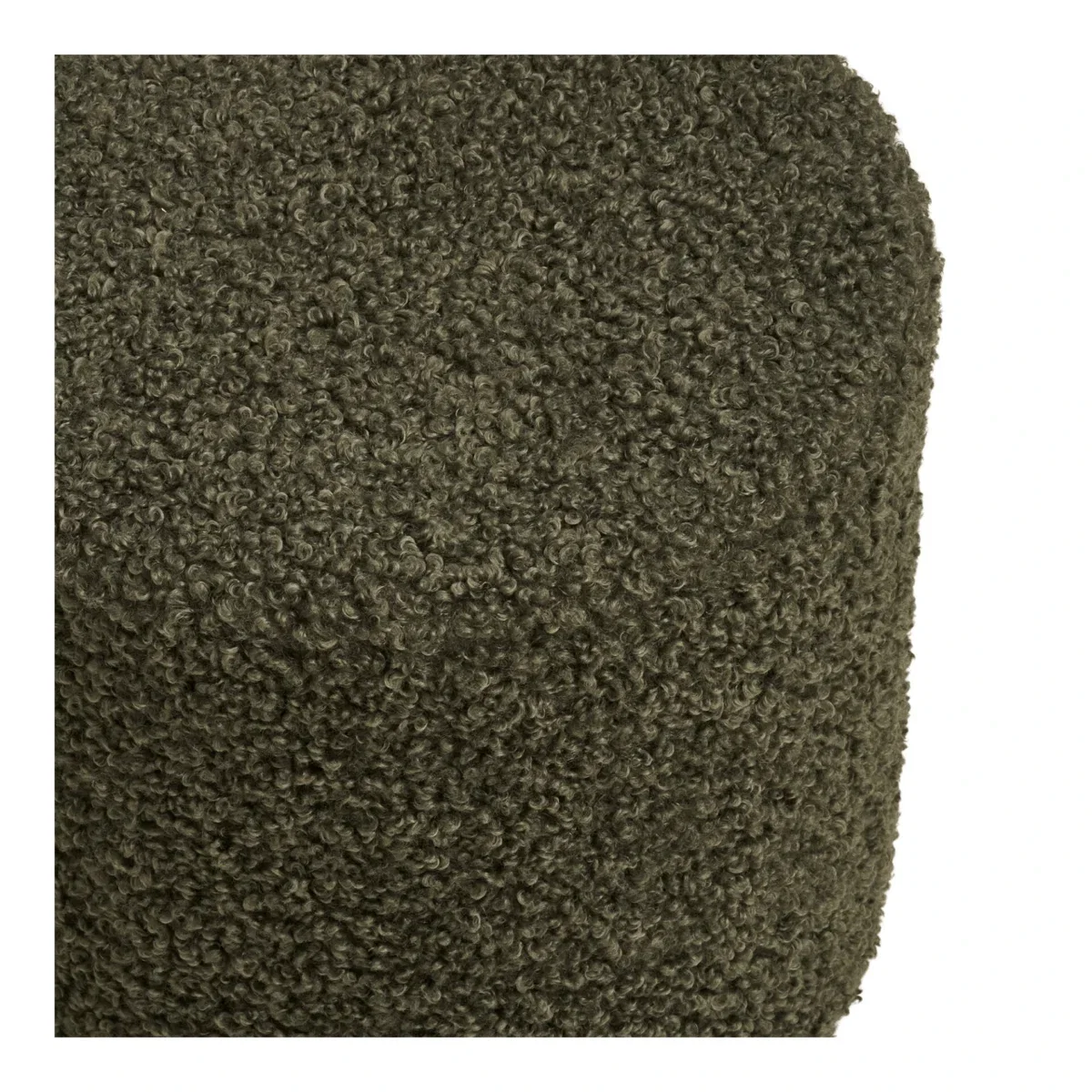 Ejby Pouf - Pouf, teddy, green ø34x36 cm, HN1301 - Afbeelding 2