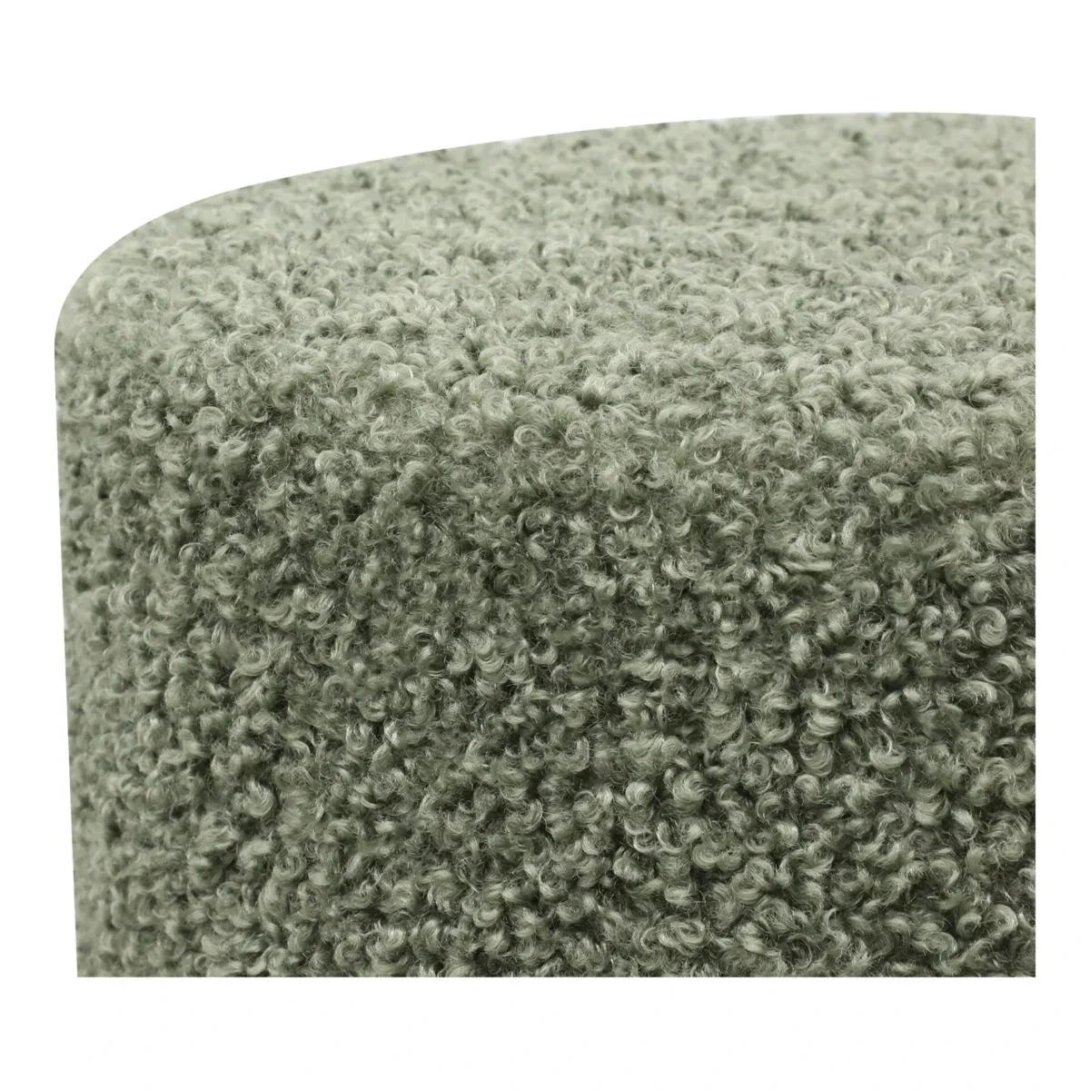 Ejby Pouf - Pouf, teddy, green ø34x36 cm, HN1301 - Afbeelding 3