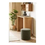 Ejby Pouf - Pouf, teddy, green ø34x36 cm, HN1301 - Afbeelding 4