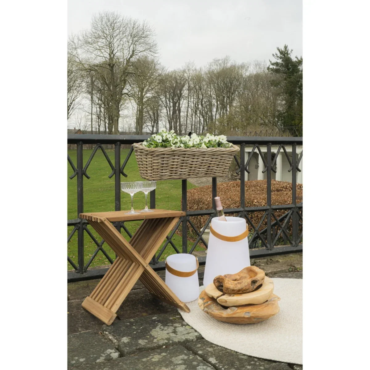 Erto Stool - Stool, teak, natural 40x35x45 cm - Afbeelding 3